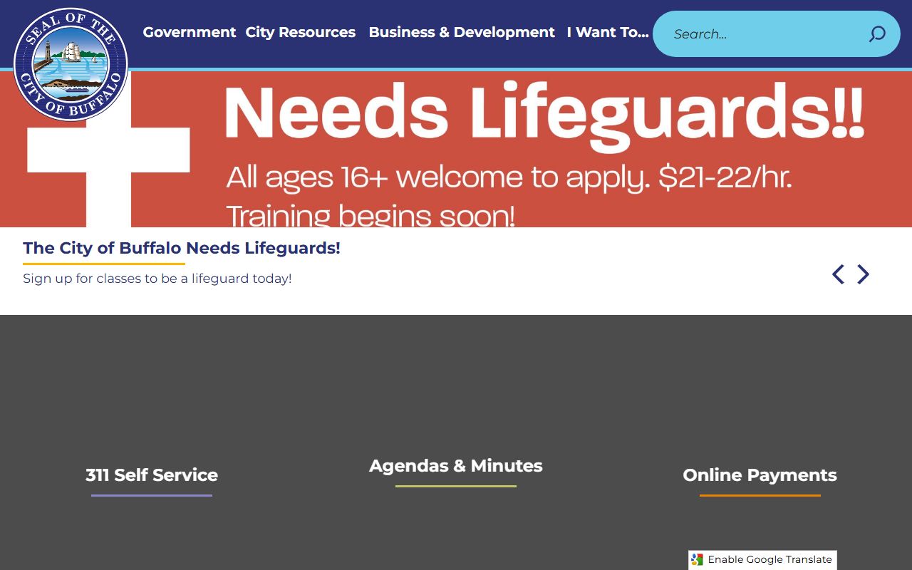 Buffalo booking releases city website