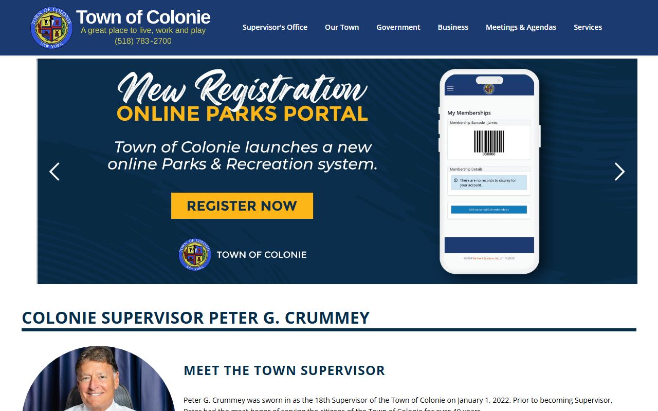 Colonie booking releases town website