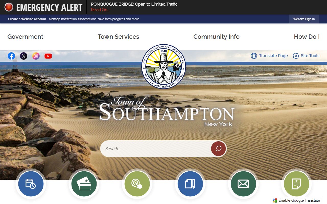 Southampton booking releases town website
