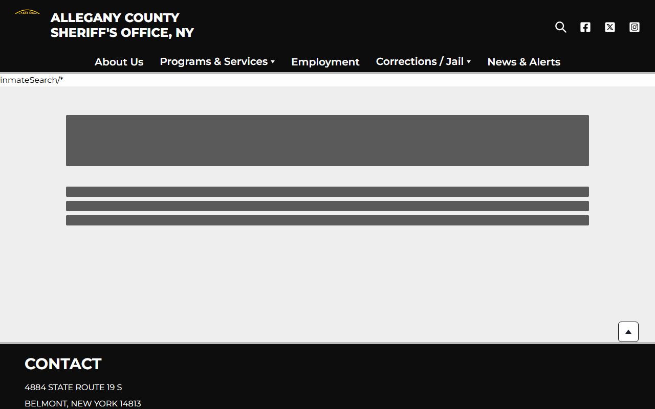Allegany County booking releases inmate search portal