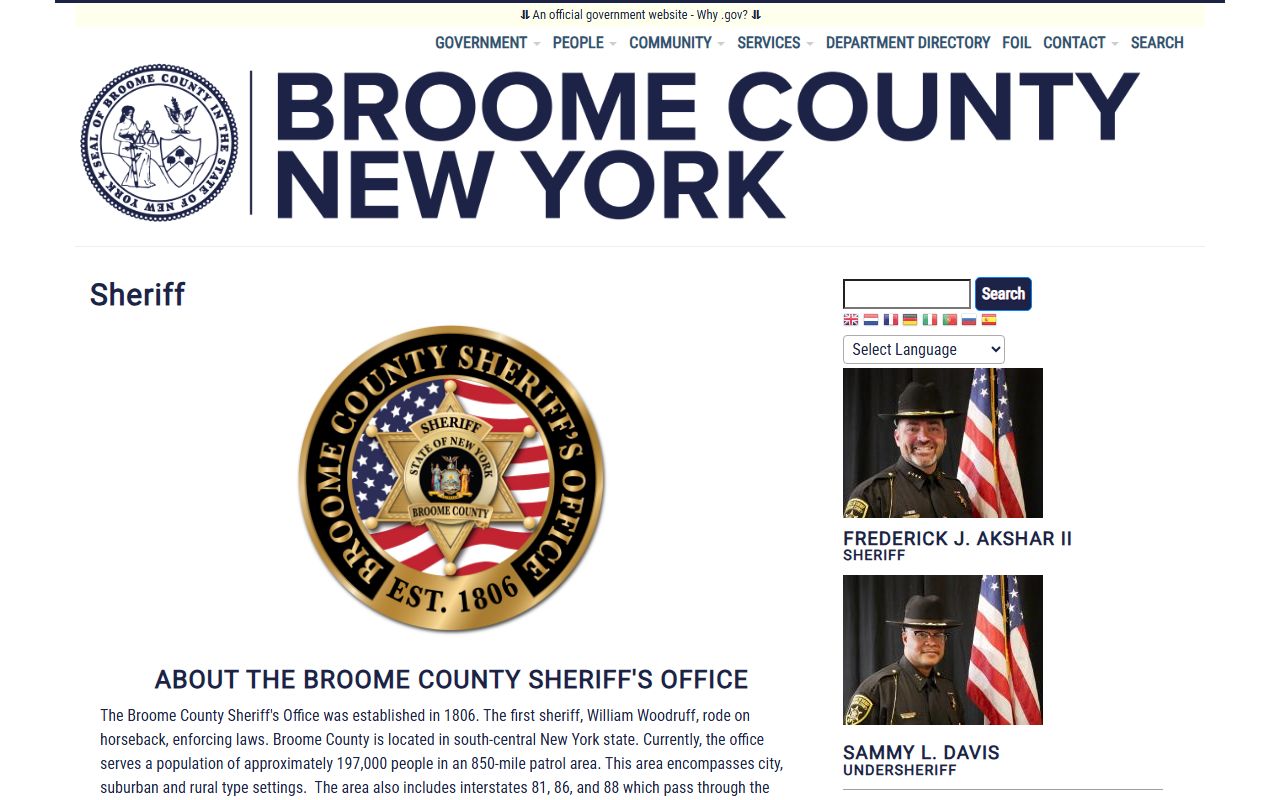 Broome County booking releases Sheriff's Office website