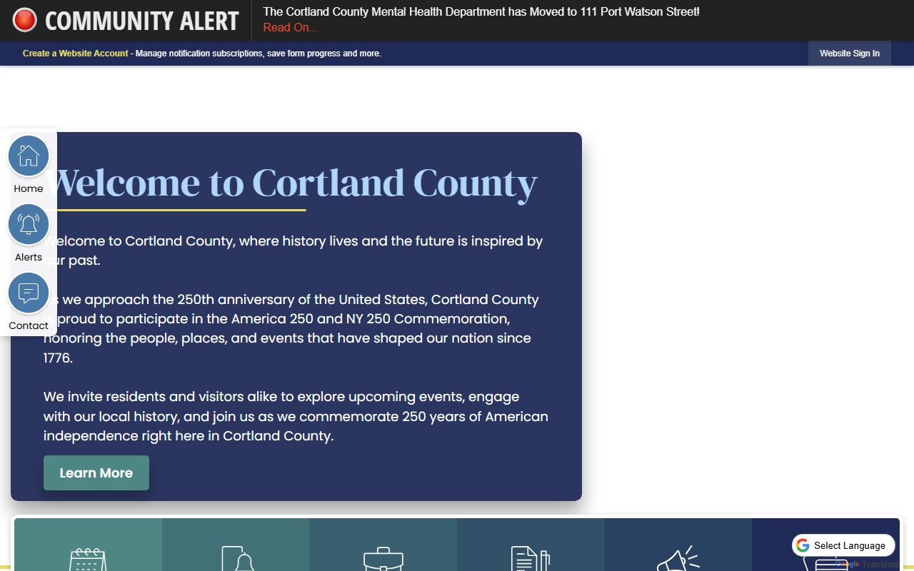 Cortland County website for booking releases