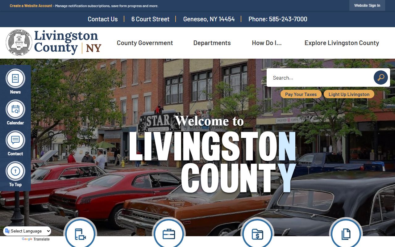 Livingston County website for booking releases