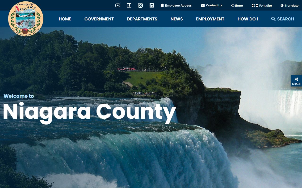 Niagara County website for booking releases
