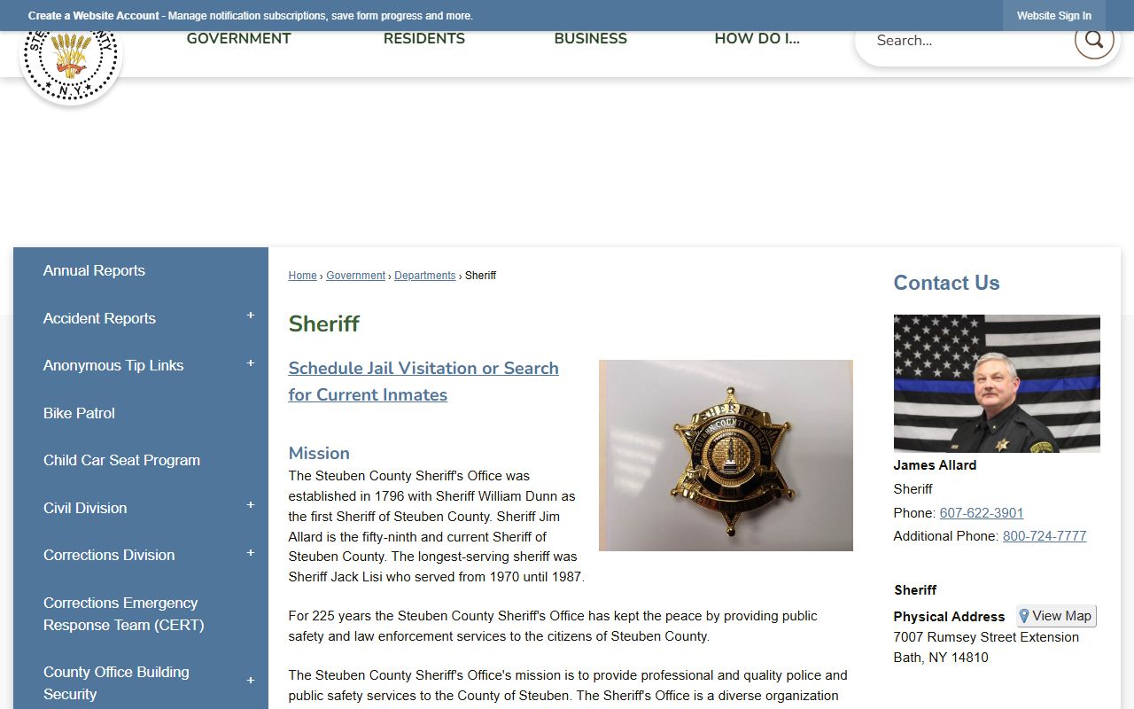 Steuben County Sheriff booking releases