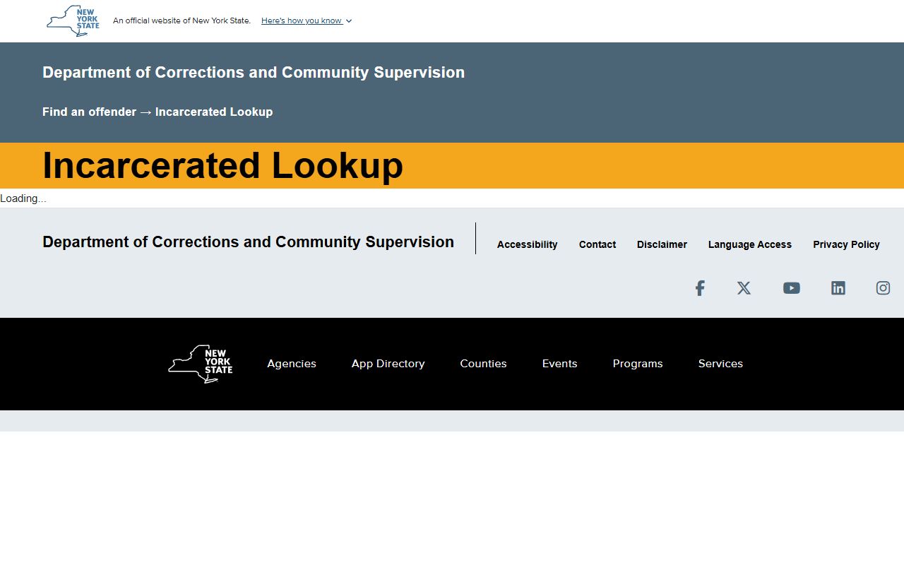 New York City booking releases DOCCS inmate lookup tool